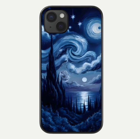 Celestial Dream Van Gogh Glass Case For iPhone 15 Plus by Custom World