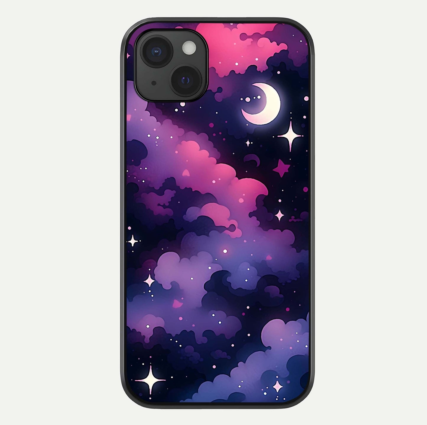 Celestial Moon Magic Glass Case For iPhone 15 Plus by Custom World