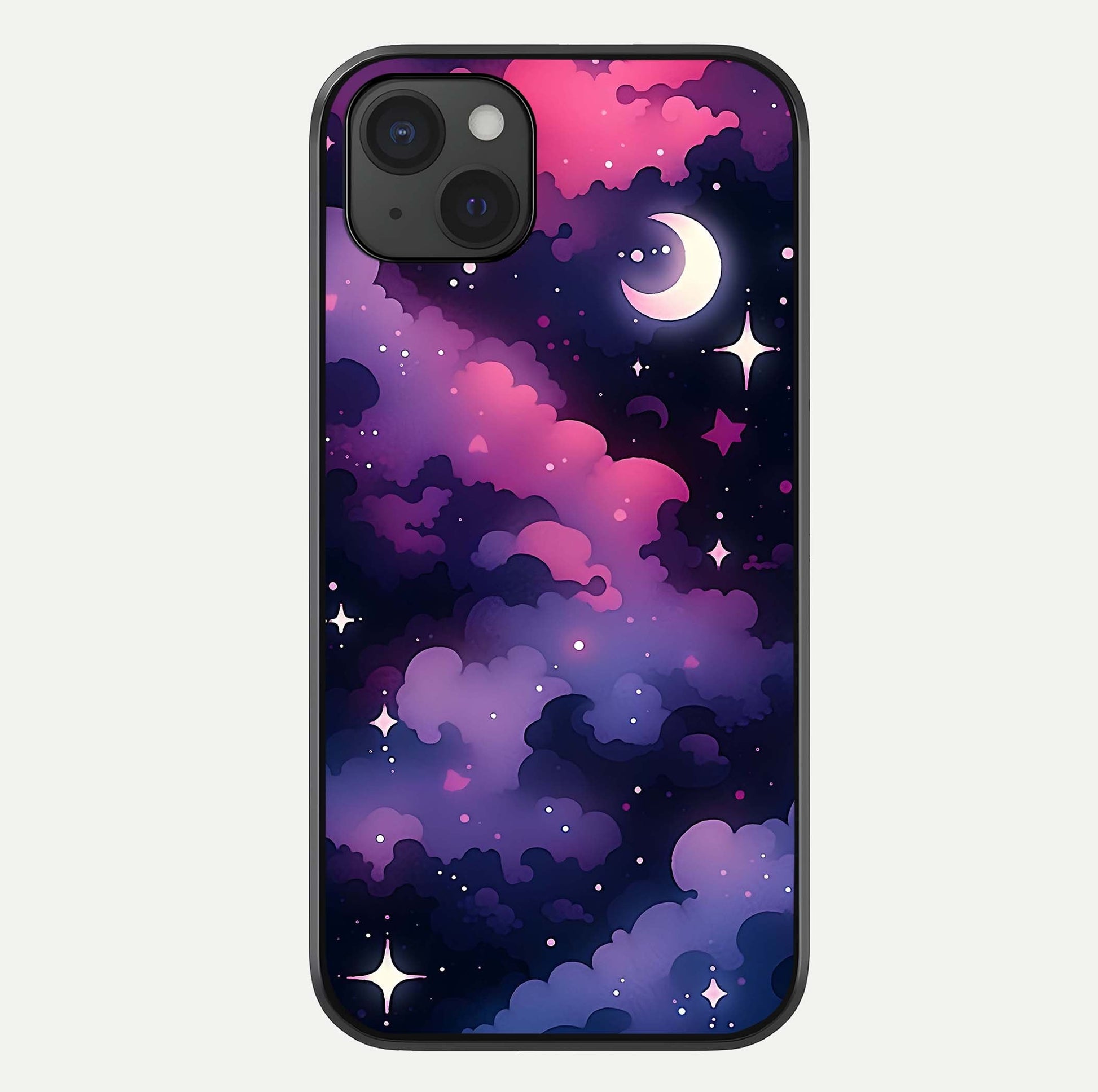 Celestial Moon Magic Glass Case For iPhone 15 Plus by Custom World