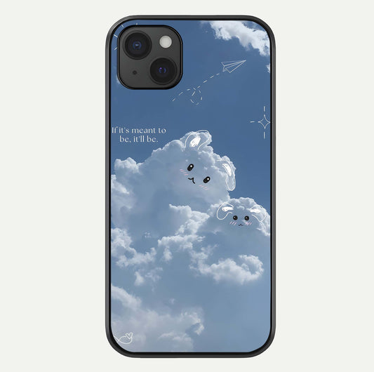 Cloud Bunny Dreams Glass Case For iPhone 15 Plus by Custom World