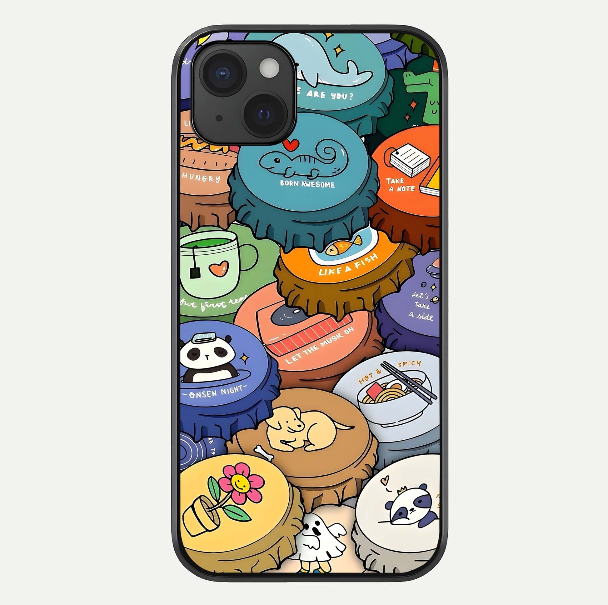 Coins Patterns Glass Case For iPhone 15 Plus by Custom World