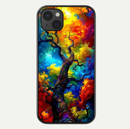 Colorful Tree Glass Case For iPhone 15 Plus by Custom World