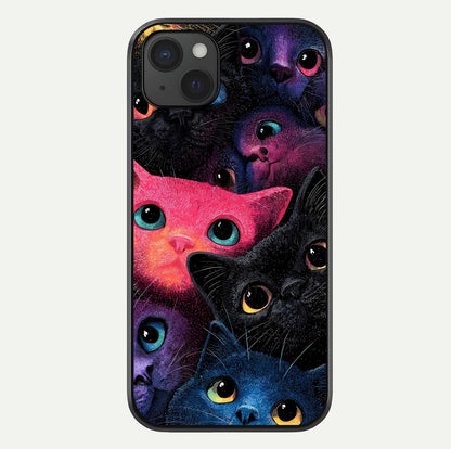 Cosmic Cats Dreams Glass Case For iPhone 15 Plus by Custom World