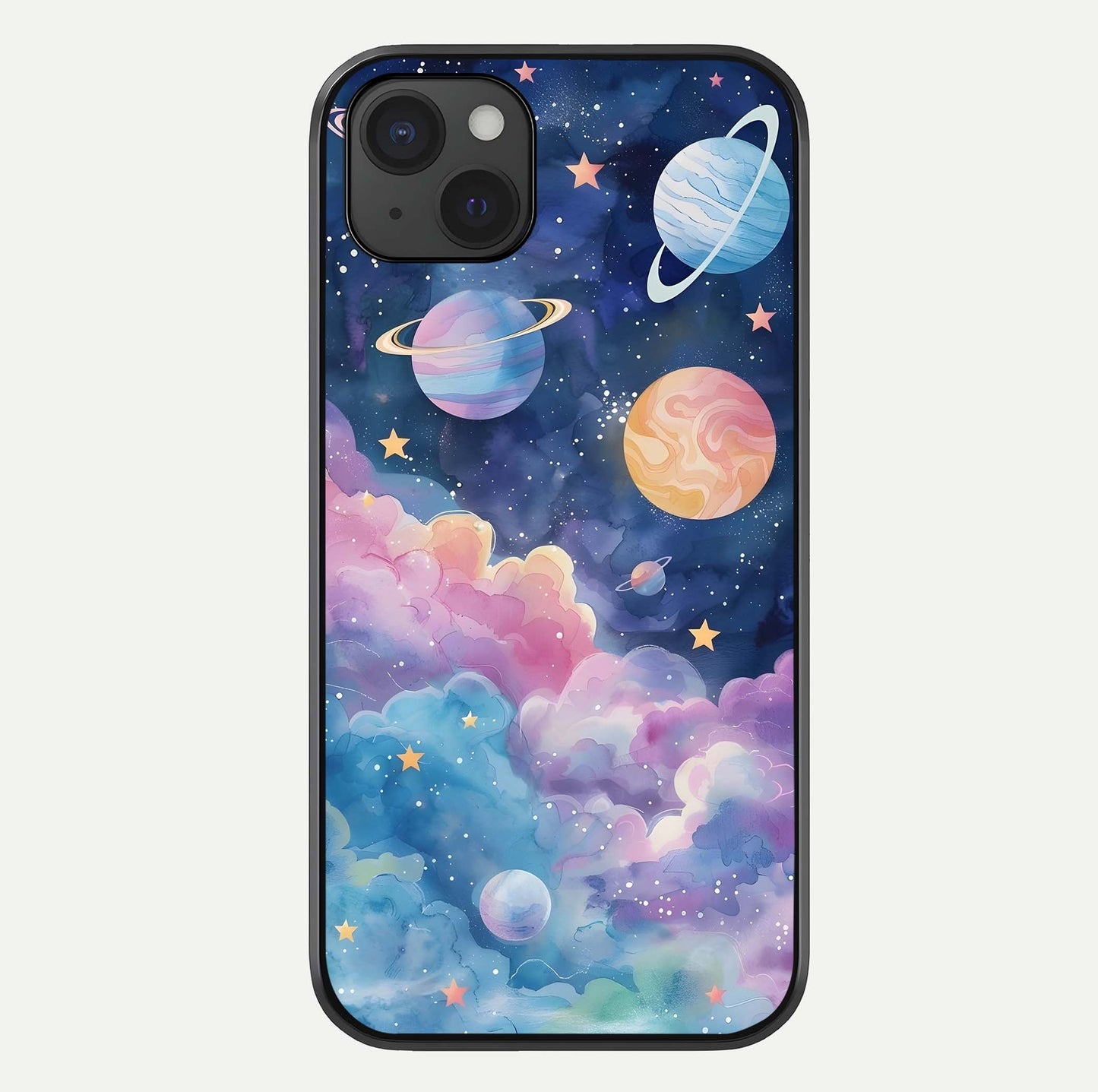 Cosmic Planet Dreams Glass Case For iPhone 15 Plus by Custom World