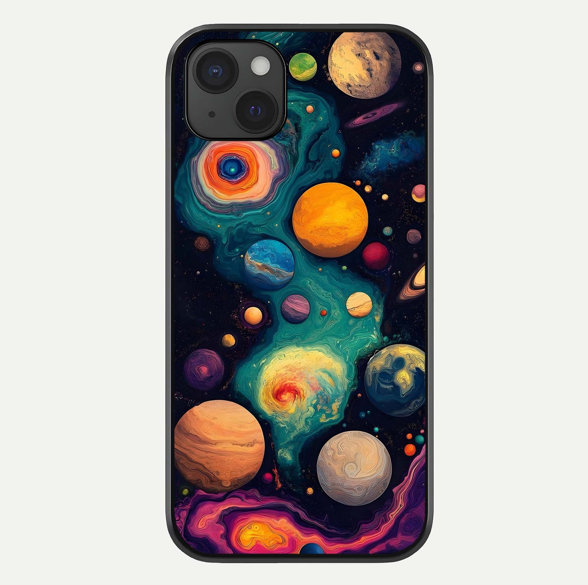 Cosmic Planet Journey Glass Case For iPhone 15 Plus by Custom World
