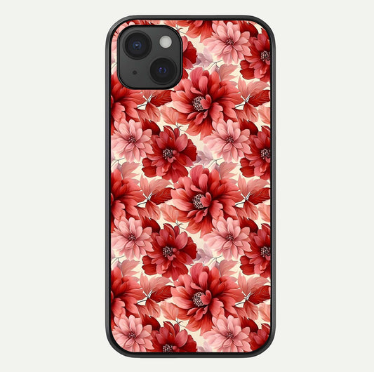 Crimson Love Petals Glass Case For iPhone 15 Plus by Custom World