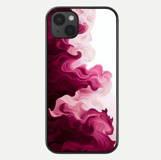Crimson Wave Flow Glass Case For iPhone 15 Plus by Custom World
