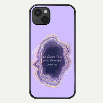 Damned People Quote Glass Case For iPhone 15 Plus by Custom World