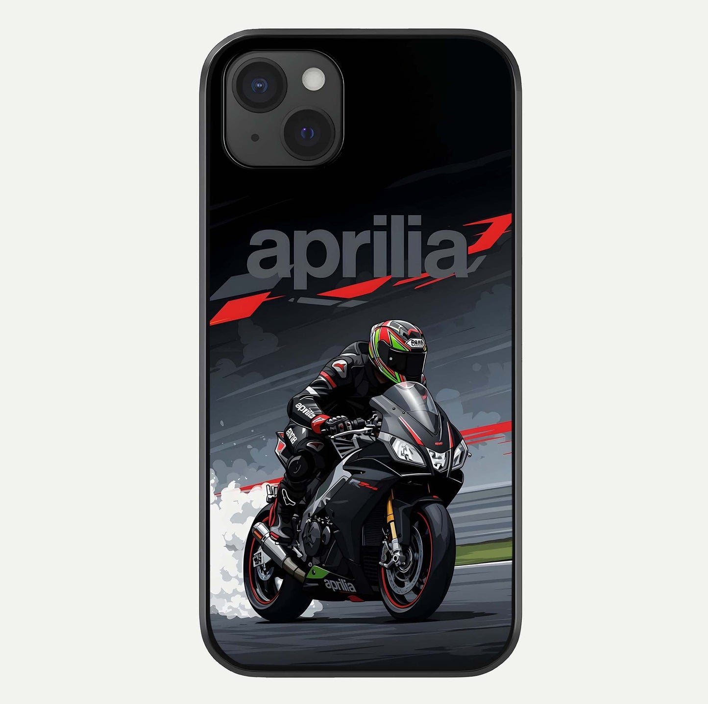 Dark Aprilla Glass Case For iPhone 15 Plus by Custom World