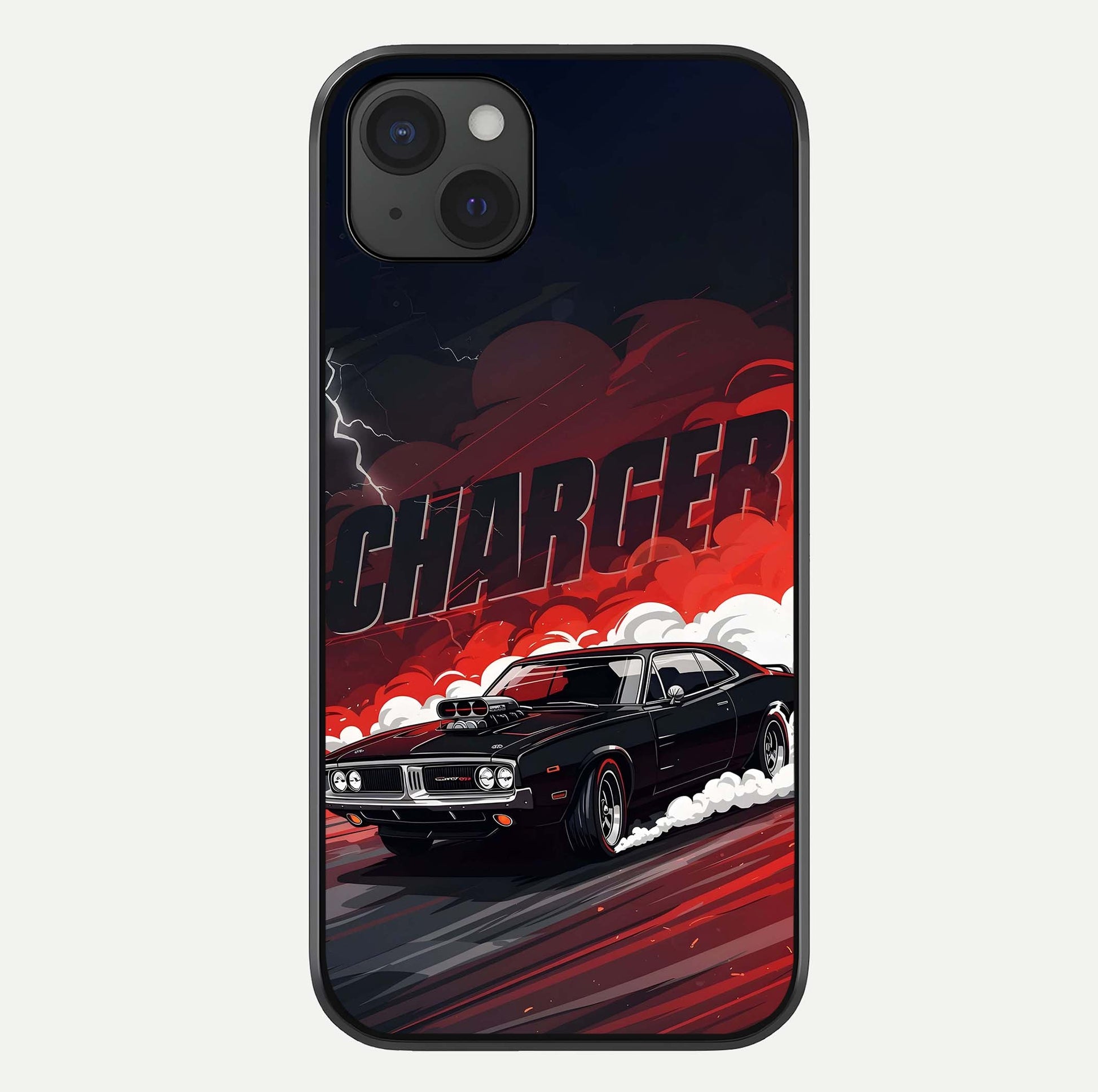 Dark Charger Fury Glass Case For iPhone 15 Plus by Custom World