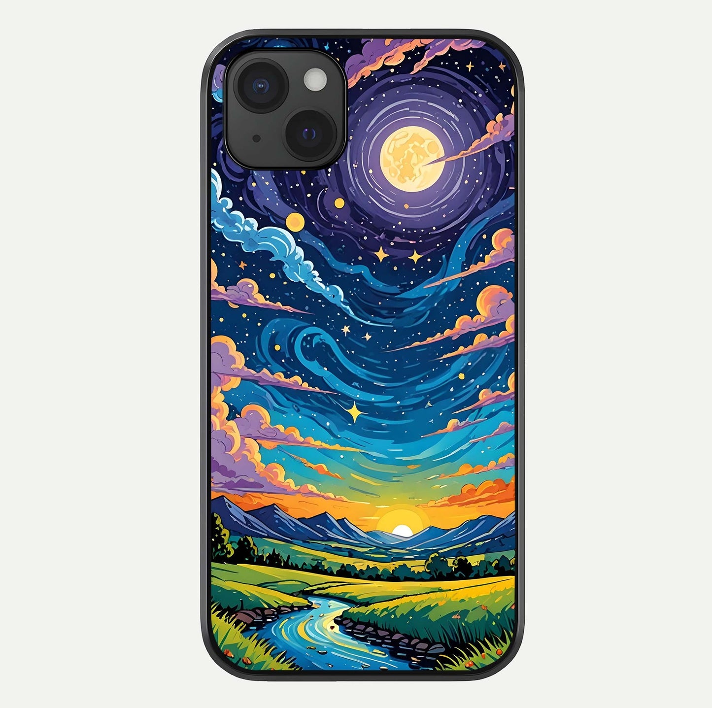 Dreamy Night Landscape Glass Case For iPhone 15 Plus by Custom World