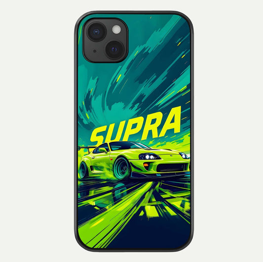 Electric Supra Thunder Glass Case For iPhone 15 Plus by Custom World