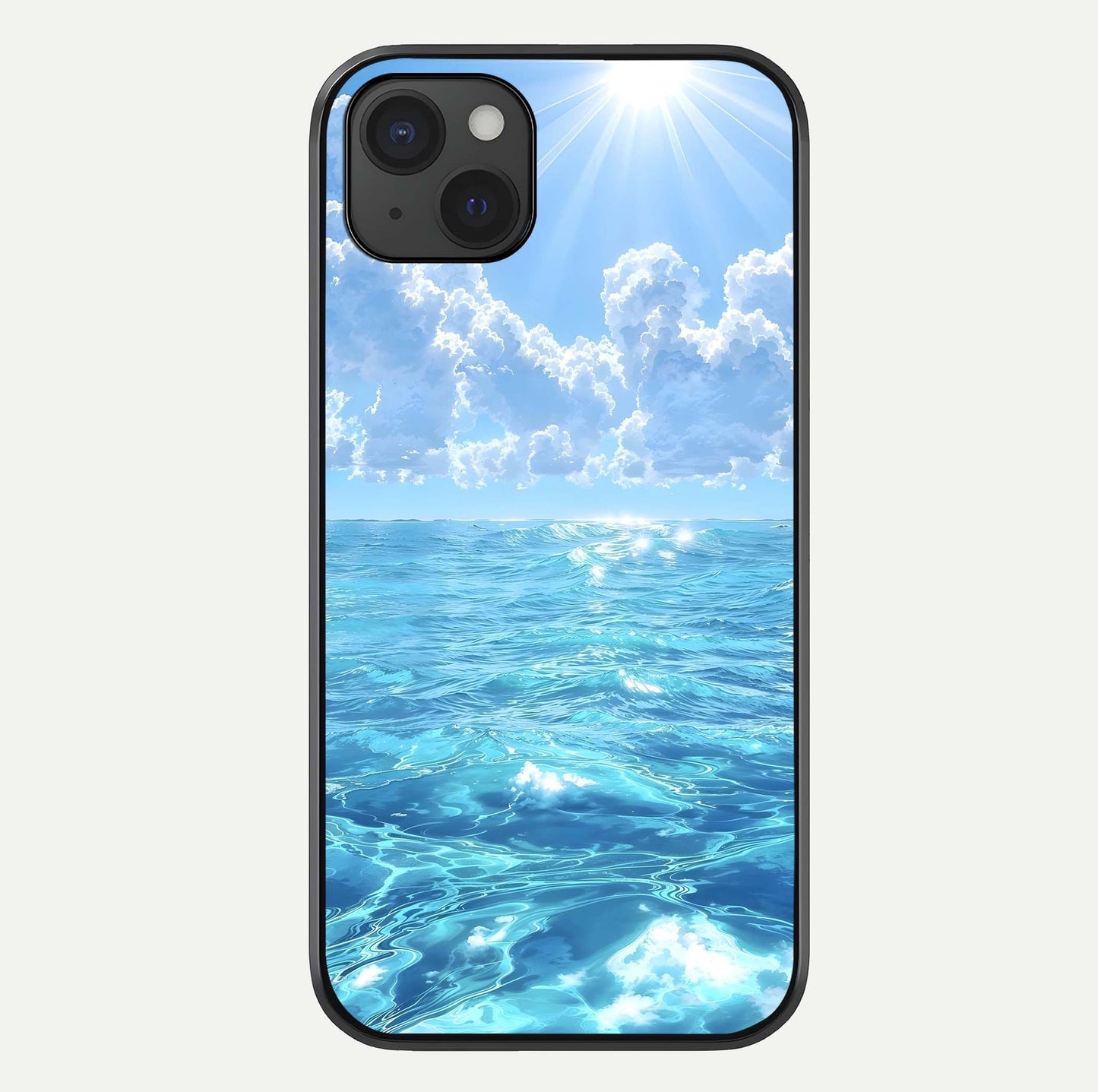 Endless Ocean Horizon Glass Case For iPhone 15 Plus by Custom World