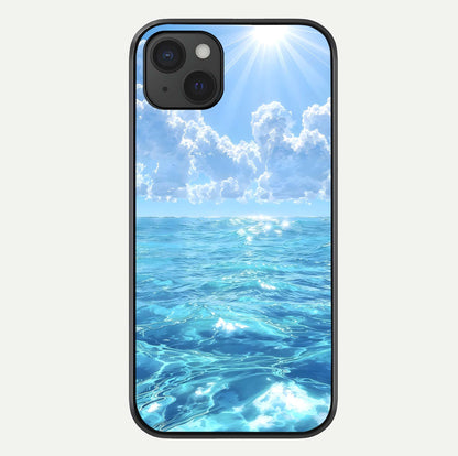 Endless Ocean Horizon Glass Case For iPhone 15 Plus by Custom World
