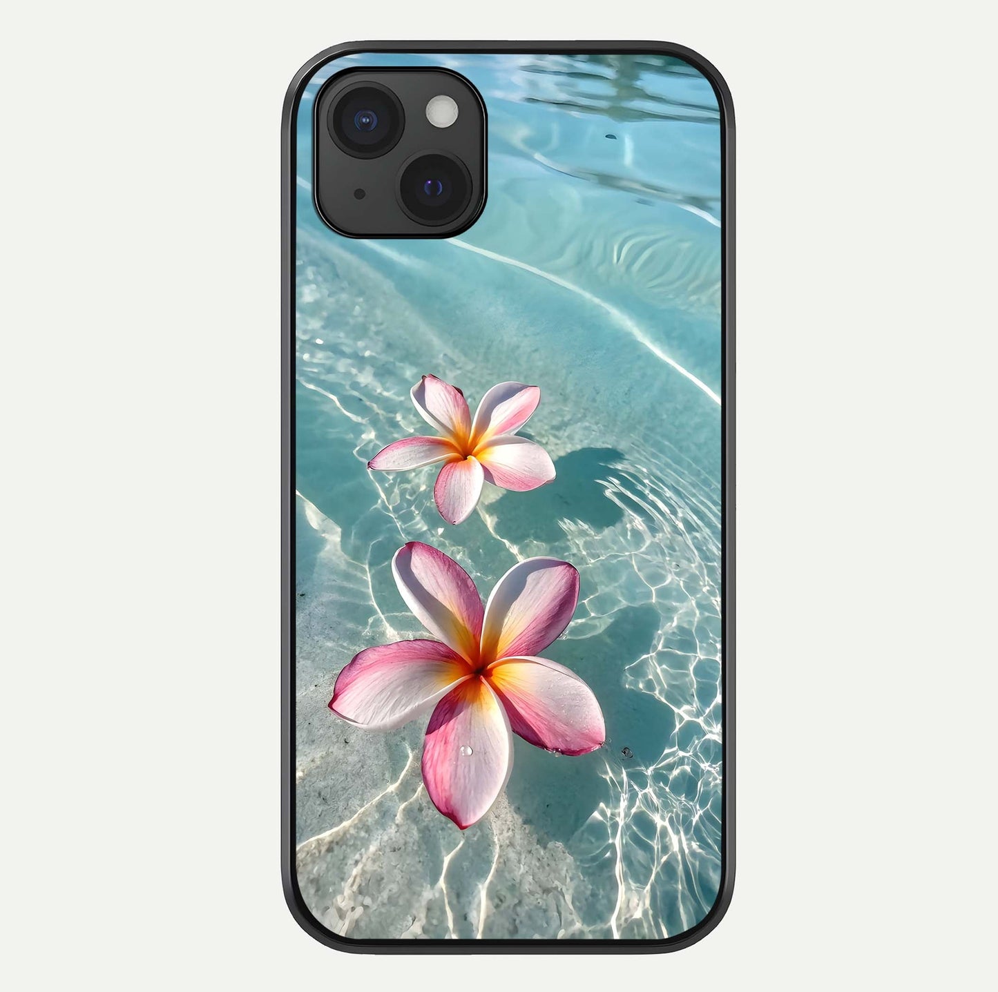 Floating Bloom Bliss Glass Case For iPhone 15 Plus by Custom World