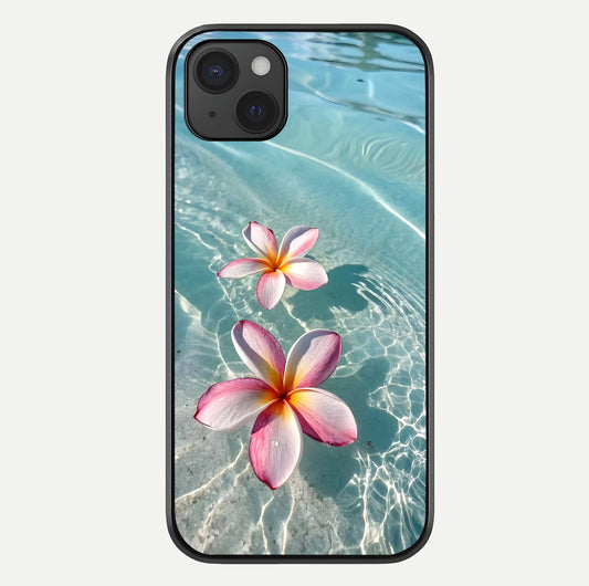 Floating Bloom Bliss Glass Case For iPhone 15 Plus by Custom World