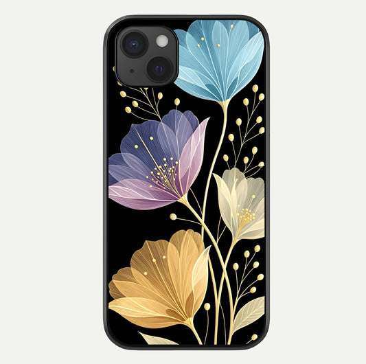 Flower Bloom Glow Glass Case For iPhone 15 Plus by Custom World