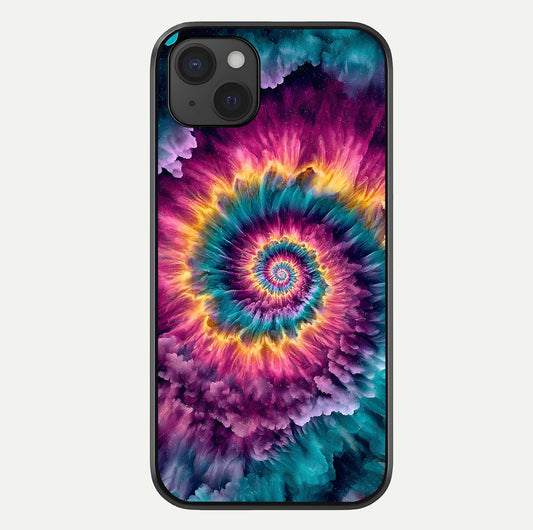Galactic Spiral Burst Glass Case For iPhone 15 Plus by Custom World