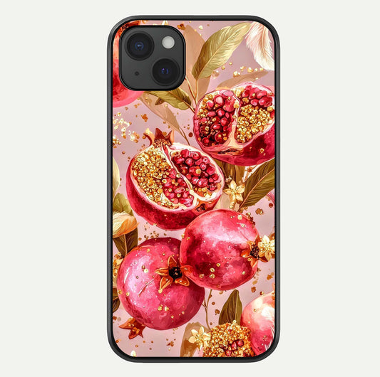 Golden Bloom Glow Glass Case For iPhone 15 Plus by Custom World