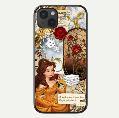 Golden Dream Belle Glass Case For iPhone 15 Plus by Custom World