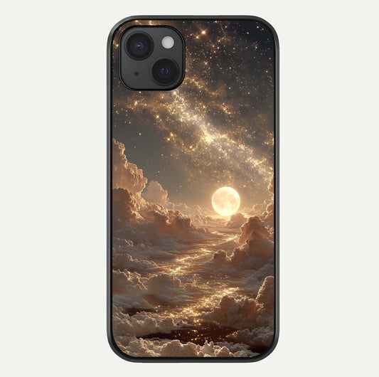 Golden Sky Dream Glass Case For iPhone 15 Plus by Custom World