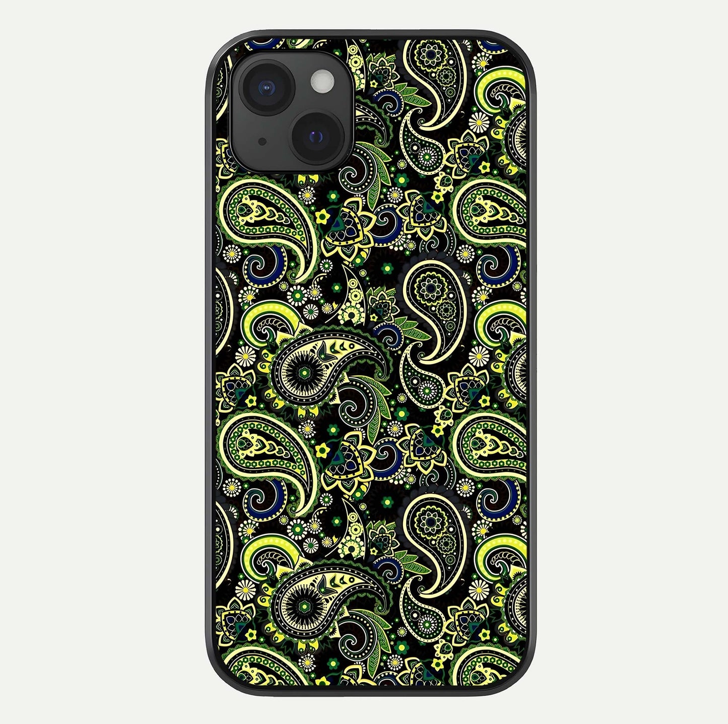 Green Mandala Pattern Glass Case For iPhone 15 Plus by Custom World