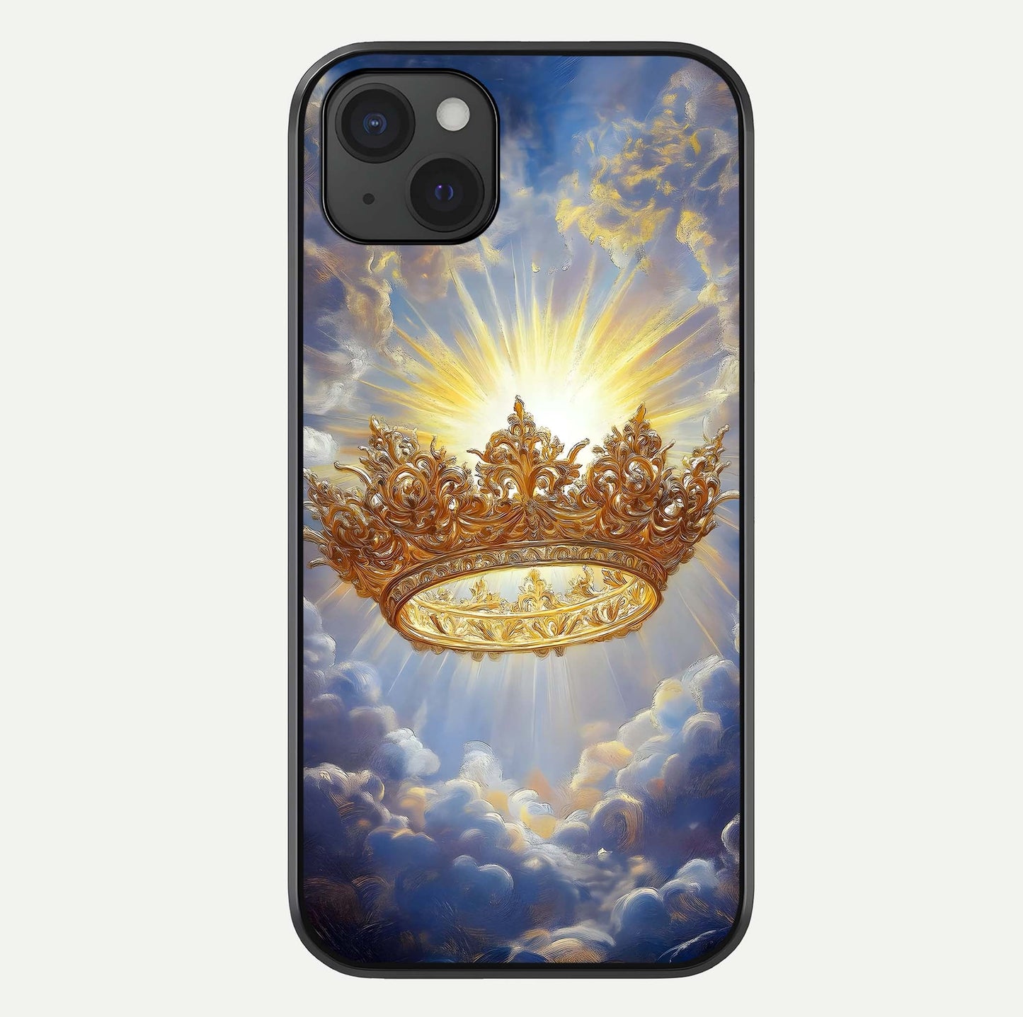Heavenly Crown Light Glass Case For iPhone 15 Plus by Custom World