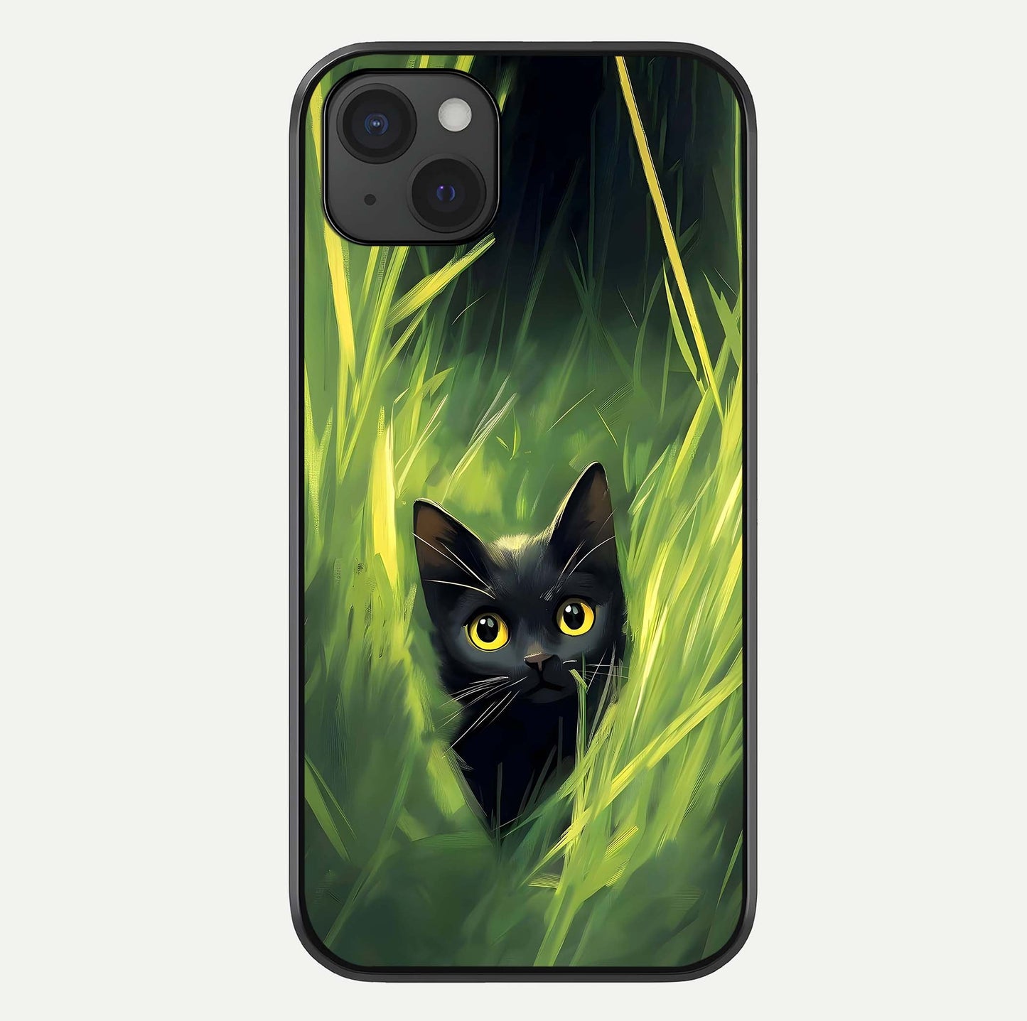 Hidden Cat Whisper Glass Case For iPhone 15 Plus by Custom World