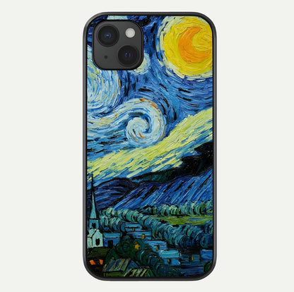 Inspired Van Gogh Art Glass Case For iPhone 15 Plus by Custom World