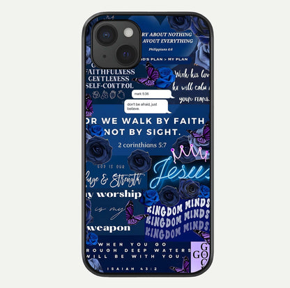 Kingdom Faith Glow Glass Case For iPhone 15 Plus by Custom World