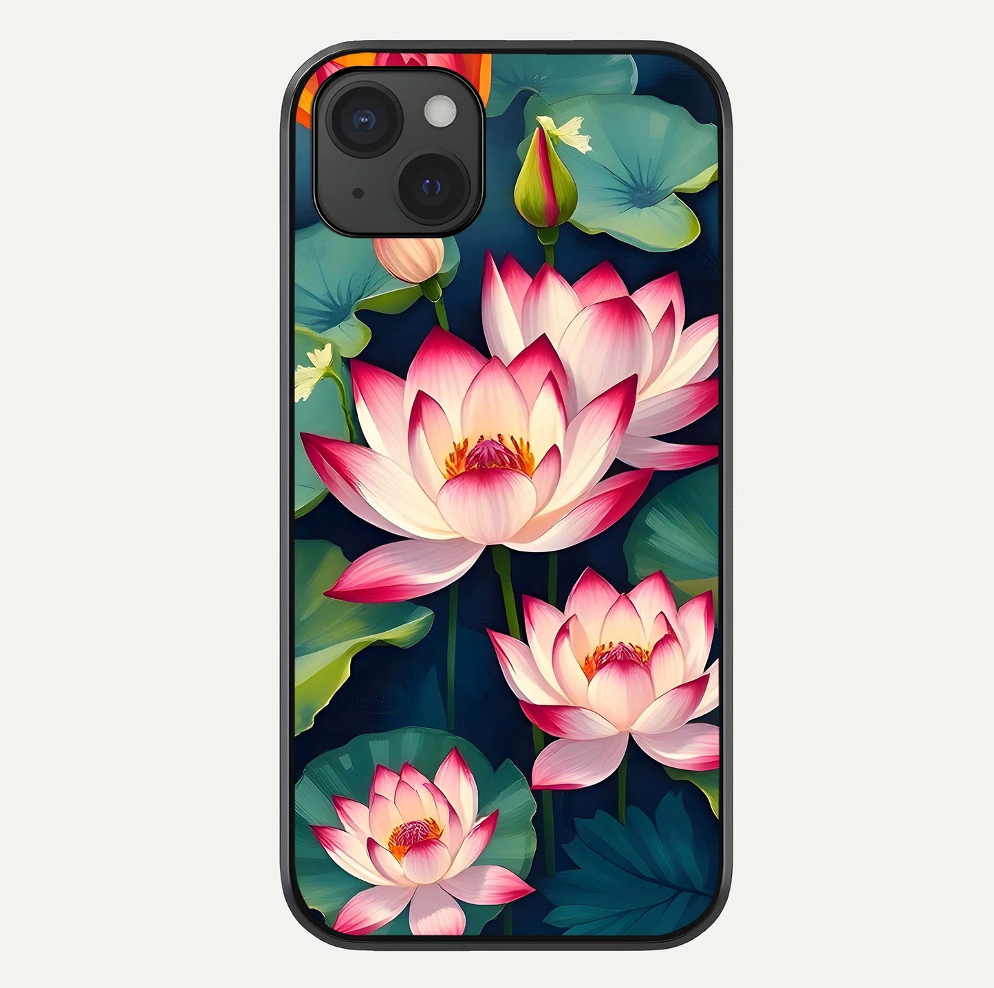 Lotus Dream Serenity Glass Case For iPhone 15 Plus by Custom World