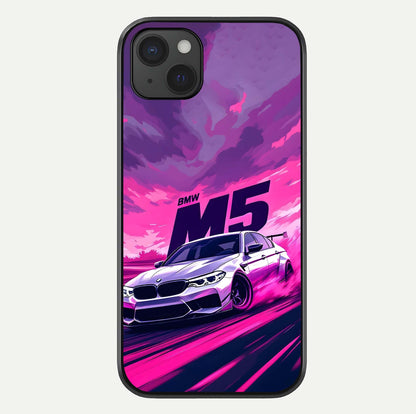 MS Neon Car Glass Case For iPhone 15 Plus by Custom World