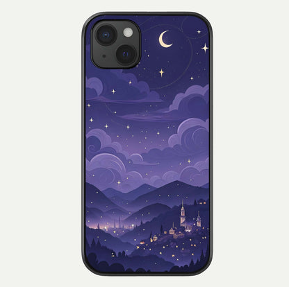 Minimal Night View Glass Case For iPhone 15 Plus by Custom World