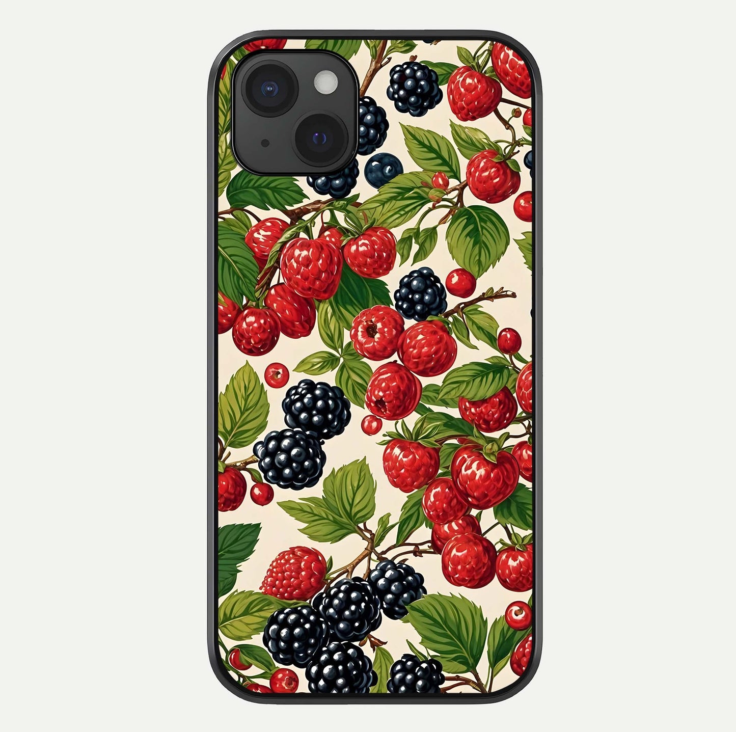 Mixed Berry Collage Glass Case For iPhone 15 Plus by Custom World