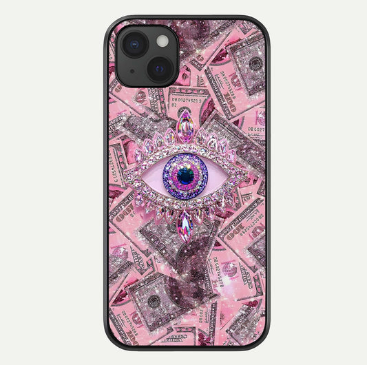 Money Eye Luxe Glass Case For iPhone 15 Plus by Custom World
