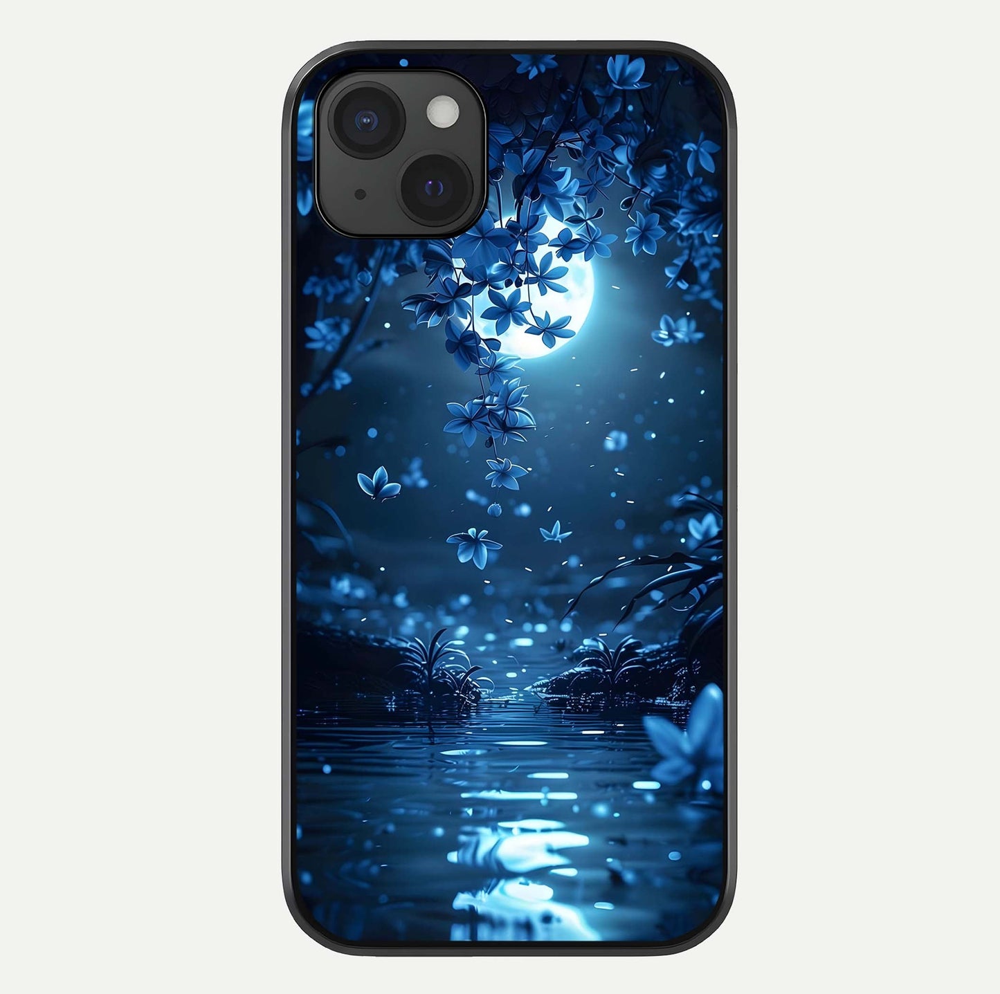 Moonlight Petal Dream Glass Case For iPhone 15 Plus by Custom World