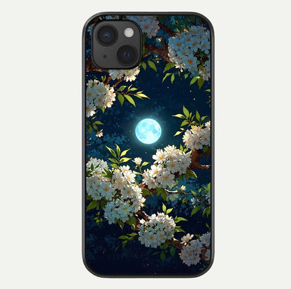 Moonlit Blossom Dream Glass Case For iPhone 15 Plus by Custom World