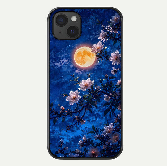 Moonlit Blossoms Night Glass Case For iPhone 15 Plus by Custom World