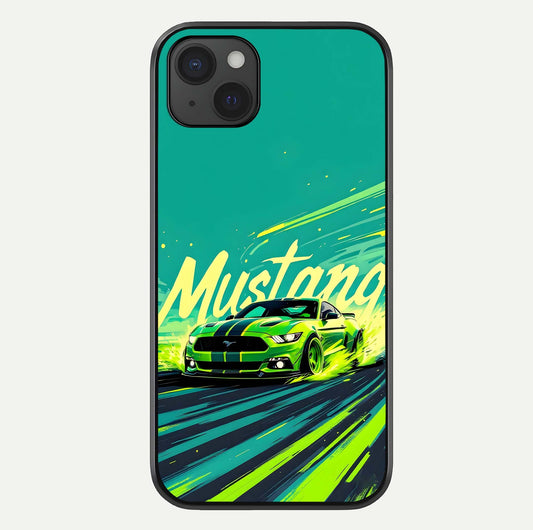 Mustang Bang Glass Case For iPhone 15 Plus by Custom World