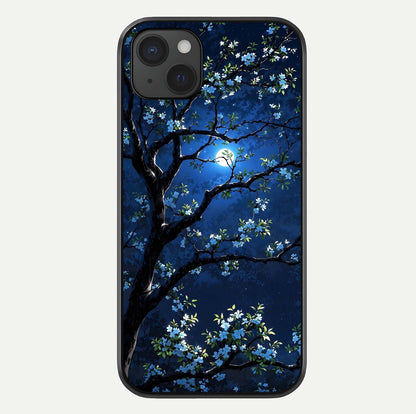 Mystic Floral Night Glass Case For iPhone 15 Plus by Custom World