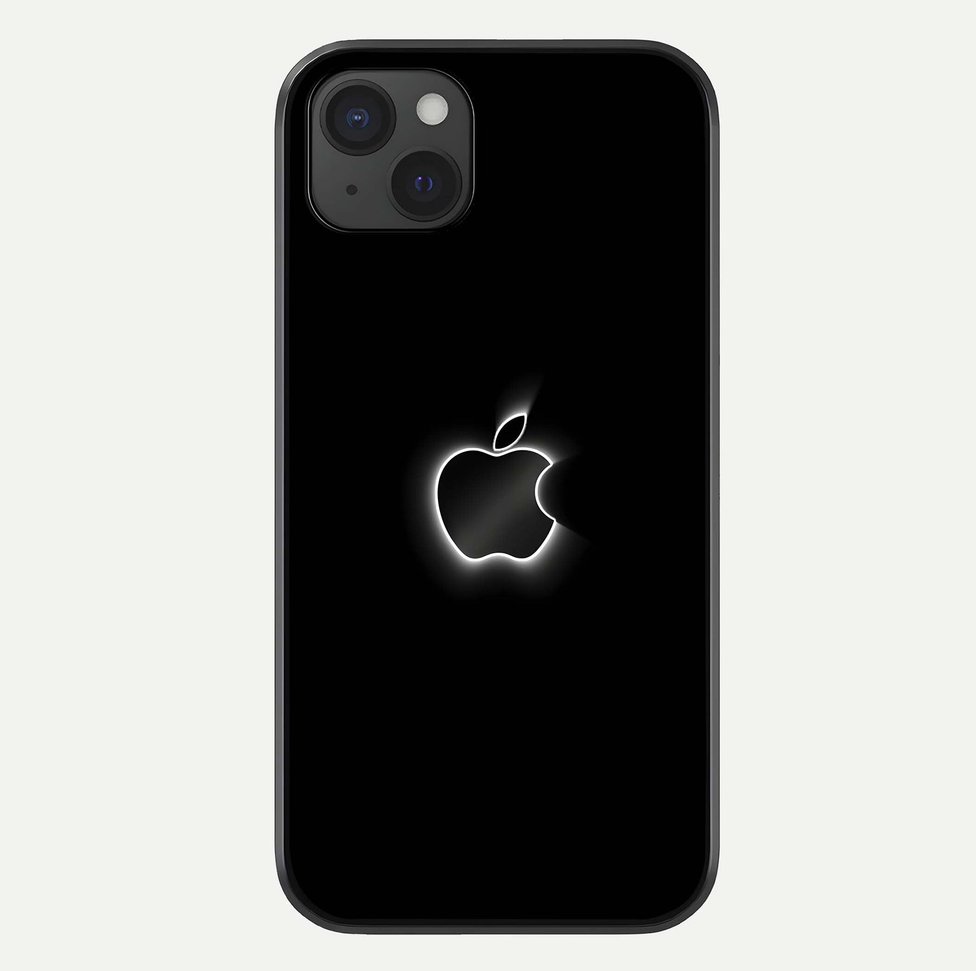 Neon Apple Glow Glass Case For iPhone 15 Plus by Custom World