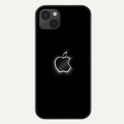 Neon Apple Glow Glass Case For iPhone 15 Plus by Custom World