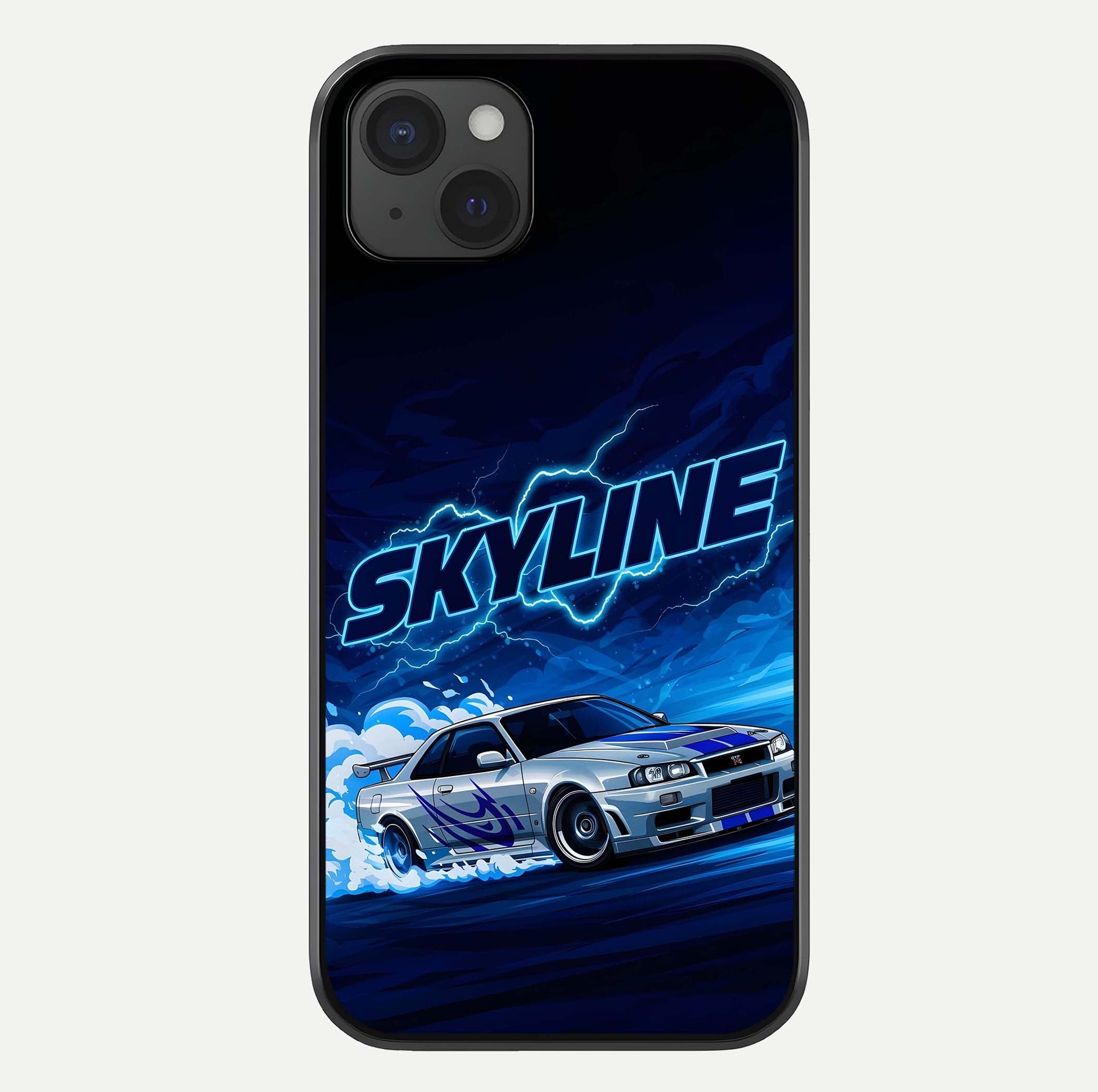 Neon Drift Beast Glass Case For iPhone 15 Plus by Custom World