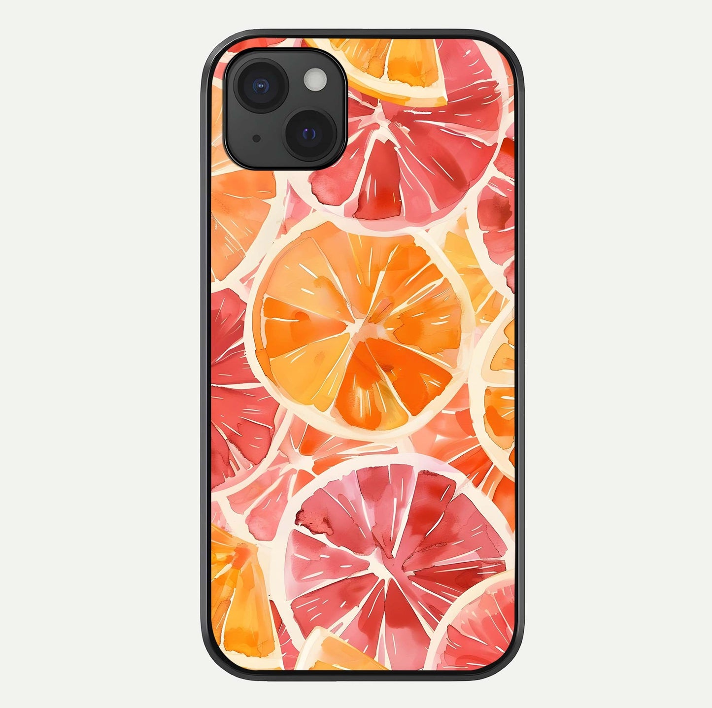 Orange Fruits Pattern Glass Case For iPhone 15 Plus by Custom World