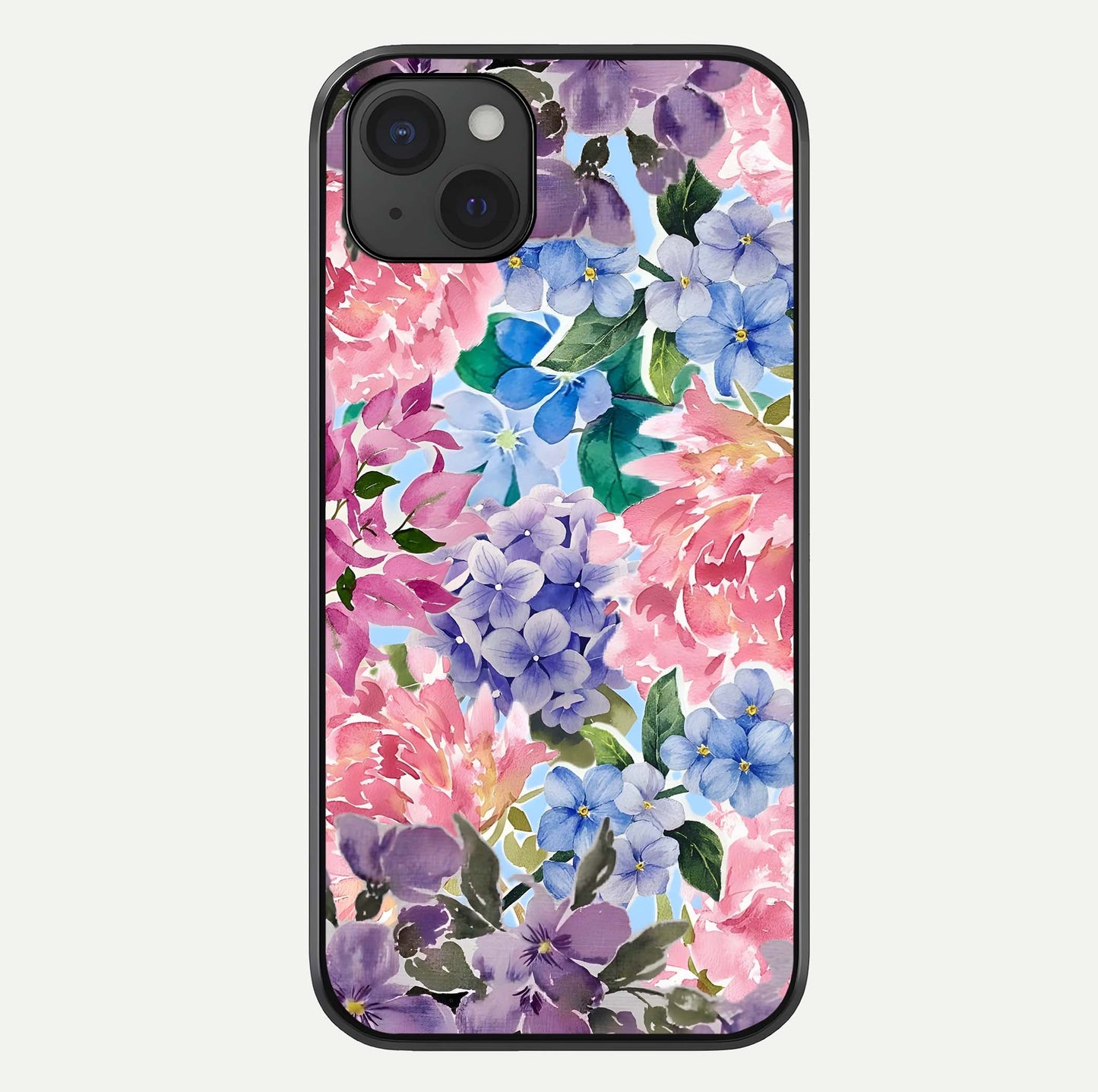 Pastel Floral Mix Glass Case For iPhone 15 Plus by Custom World