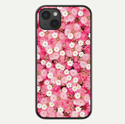 Pink Daisy Bliss Glass Case For iPhone 15 Plus by Custom World