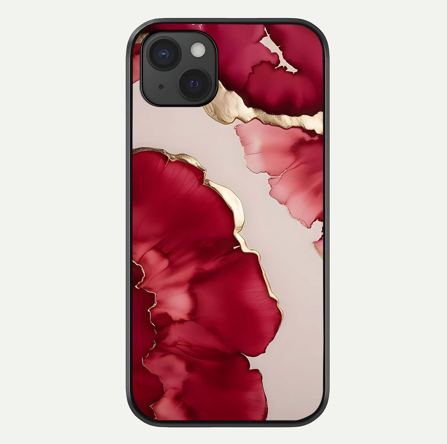 Pink & White Marble Glass Case For iPhone 15 Plus by Custom World