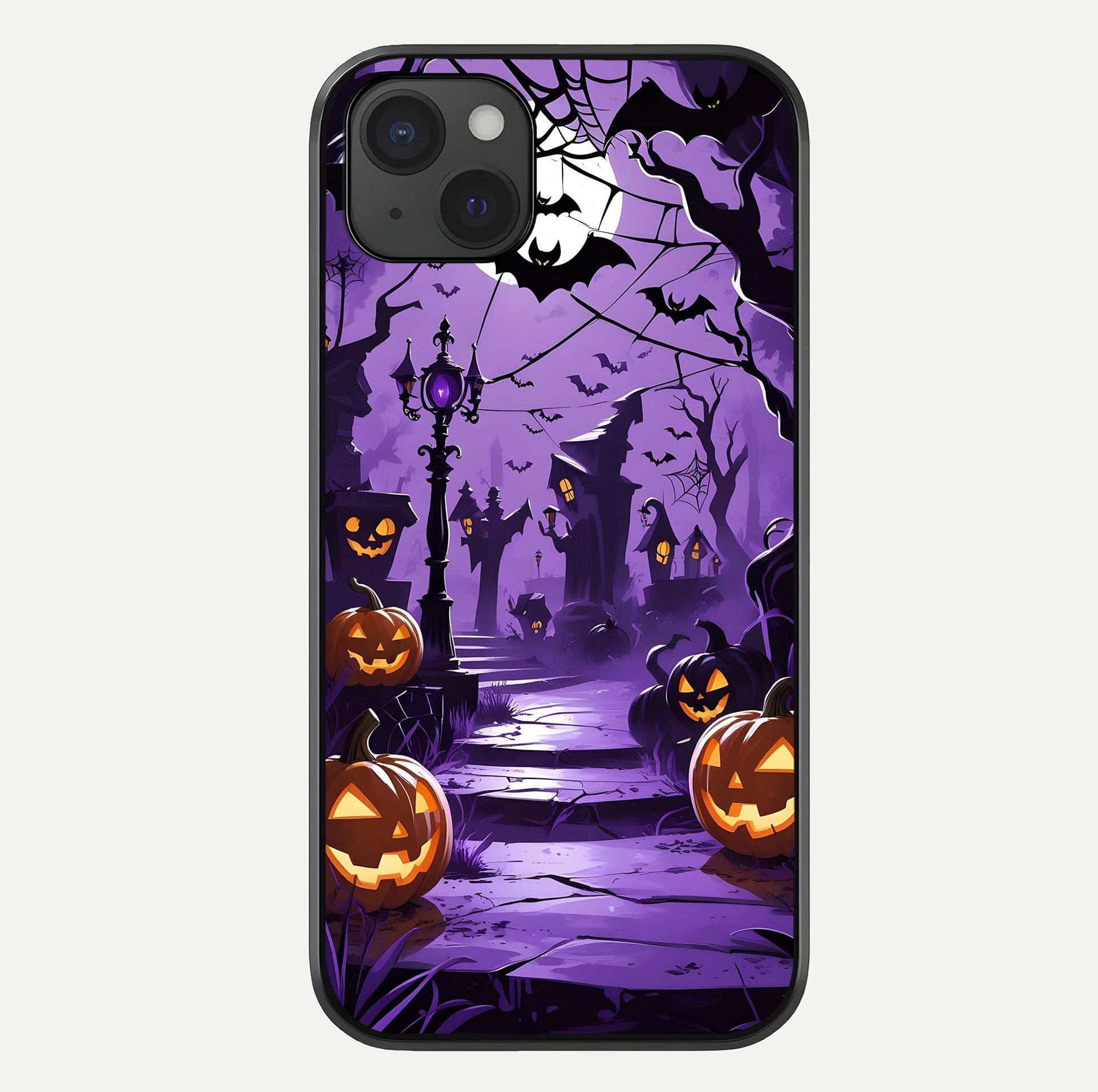 Pumpkin Patch Halloween Glass Case For iPhone 15 Plus by Custom World