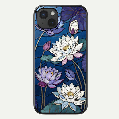 Purple Lotus Stained Glass Case For iPhone 15 Plus by Custom World
