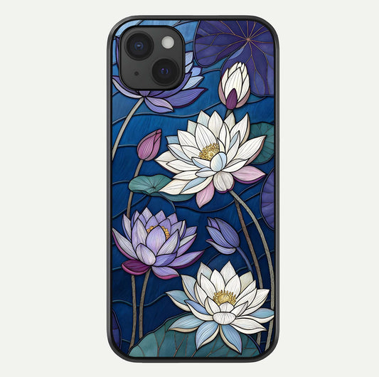 Purple Lotus Stained Glass Case For iPhone 15 Plus by Custom World